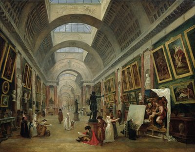 ルーブル美術館のグランドギャラリーの眺め、1796年 作： Hubert Robert